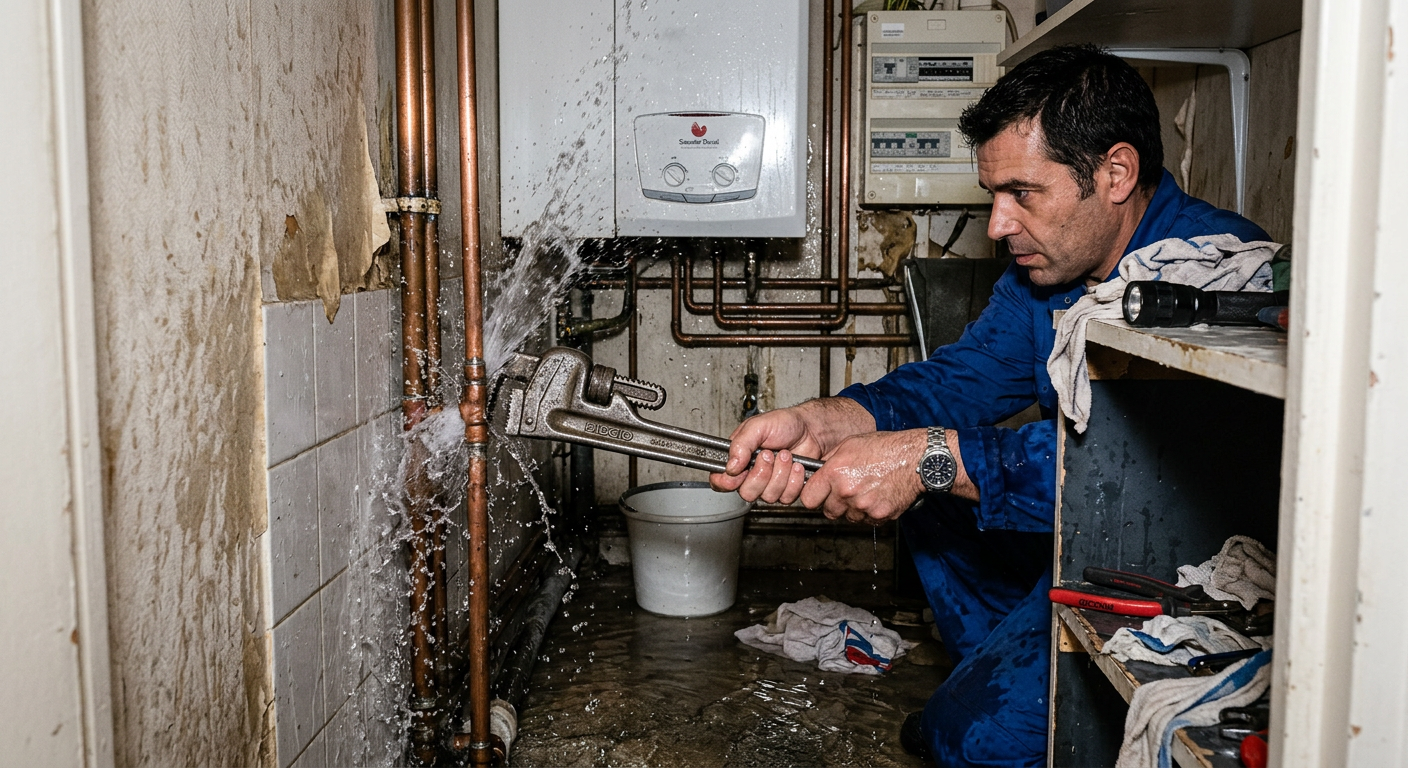 Réparation urgente fuite d'eau sur tuyauterie cuivre à Saint-Denis